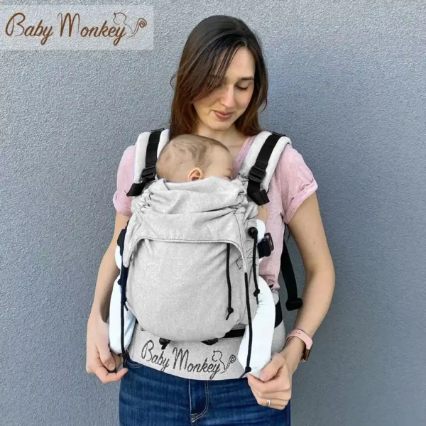 Mochila Baby Monkey Regolo Recién Nacido ESSENTIAL GRIS CLARO