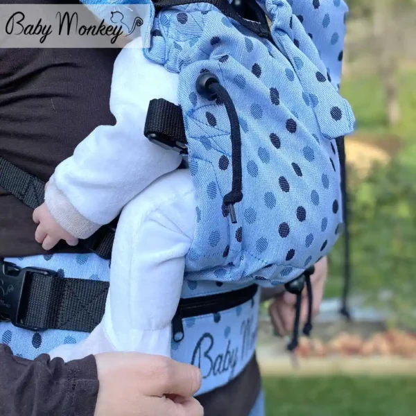 Mochila Baby Monkey Regolo Recién Nacido POIS CELESTE